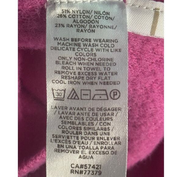 Ann Taylor Women’s Small Pink Lightweight Knit Sweater Nylon Cotton Rayon Blend - Picture 5 of 8